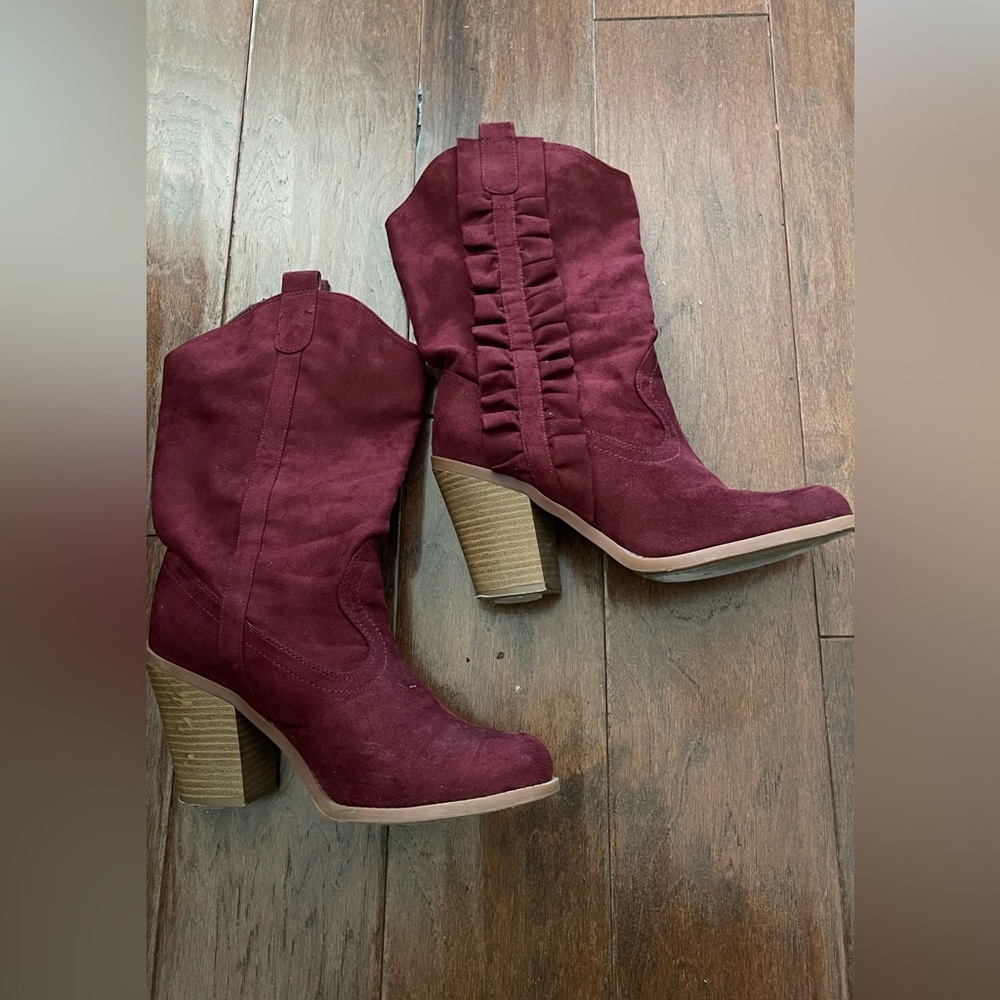 Kensie Girl Burgundy Heeled Boots